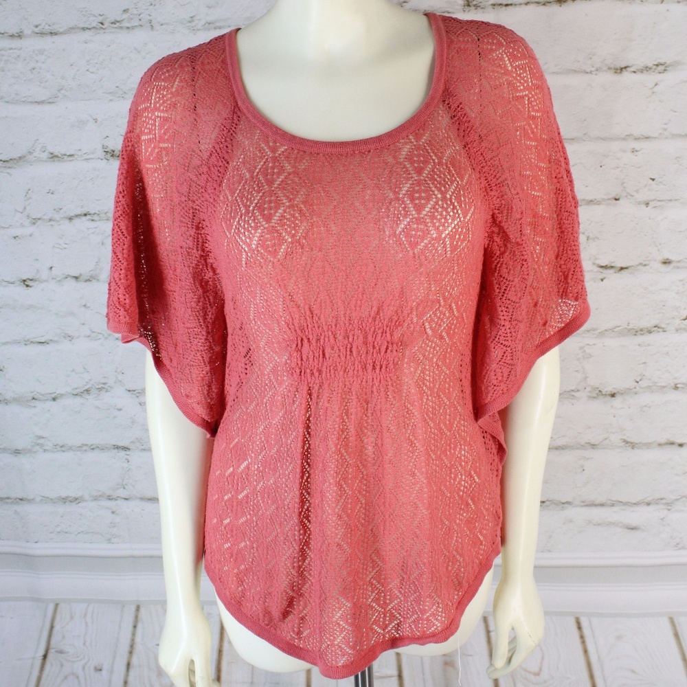 Sonoma || Pink Lace Detailed Ruched Top